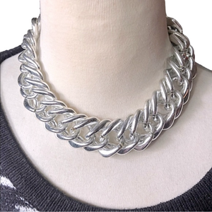 Thick Faux Silver Chain